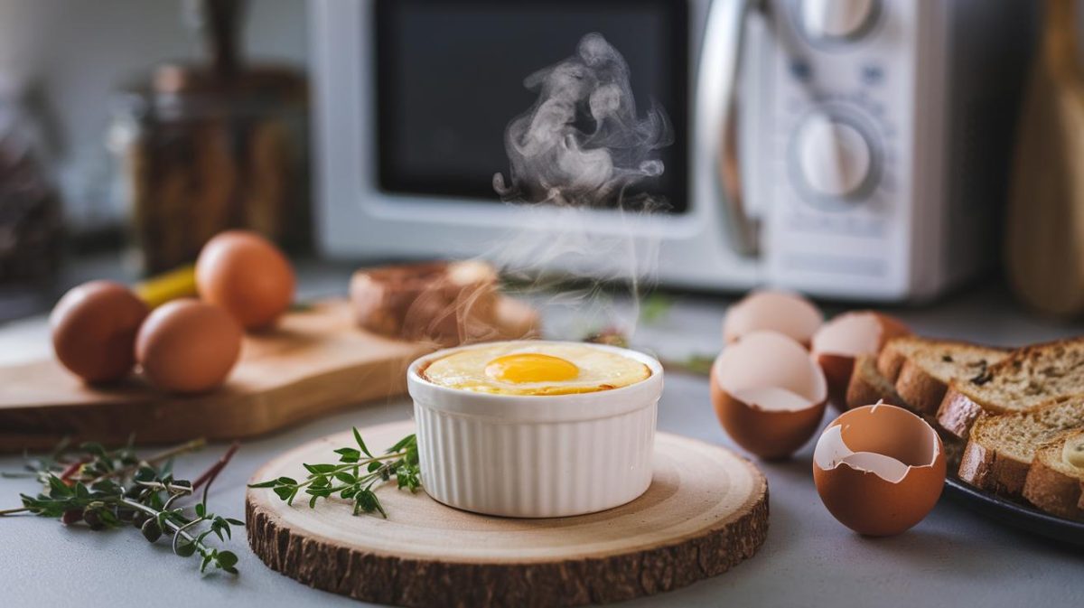 Envie d'un plat rapide et abordable ? Essayez l'œuf cocotte au micro-ondes dès maintenant