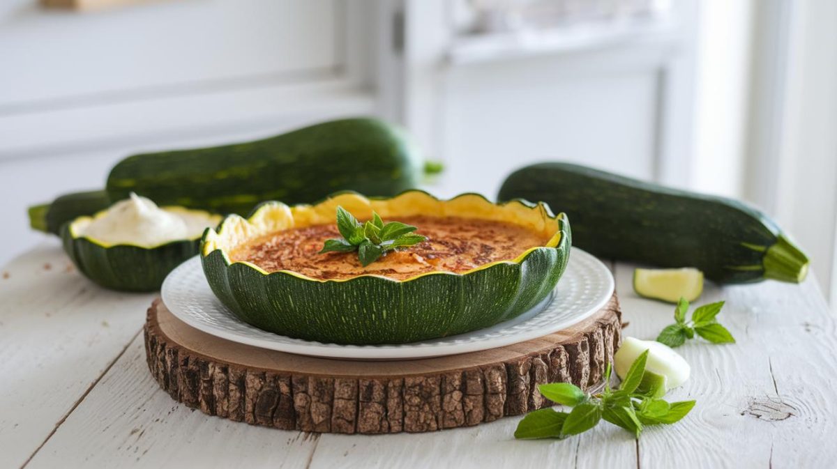 Offrez une touche d'originalité avec les flans de courgette en peau, rapides à préparer